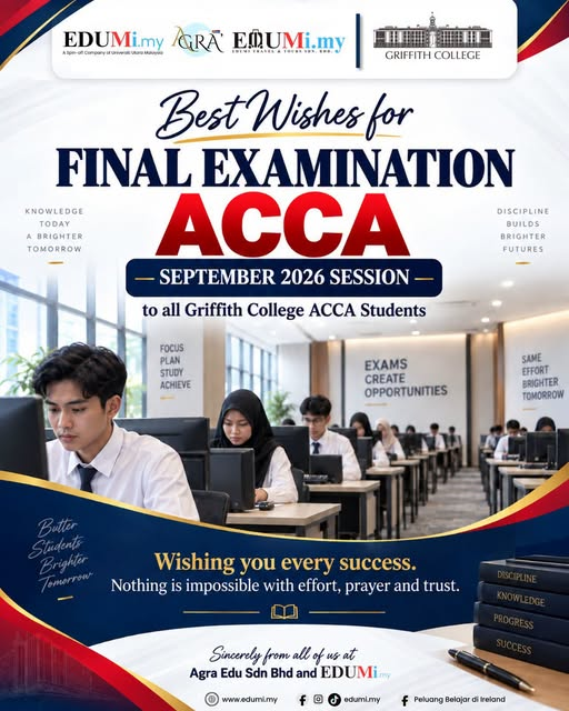 Best Wishes to Griffith College ACCA Students for the September 2026 Examination
