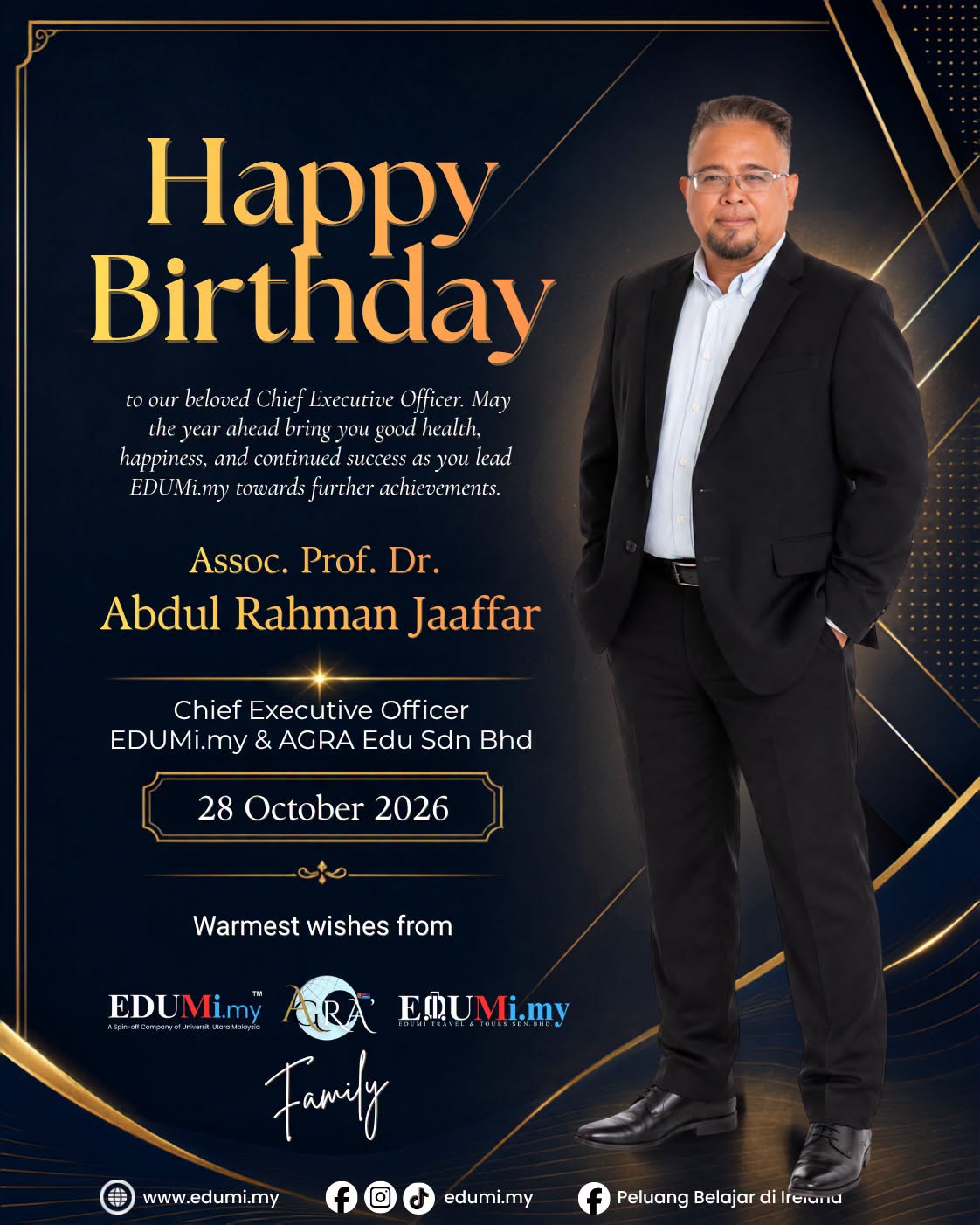 Happy Birthday to EDUMi.my CEO Assoc. Prof. Dr. Abdul Rahman Jaaffar